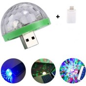 Resim Sese Duyarlı Mini Sihirli Disko Topu 4W LED Usb İphone Mikrofon U 