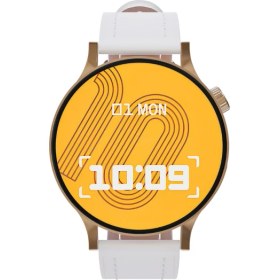 Resim Fro LW38 Gold Kasa 38 mm Beyaz Kordon Akıllı Saat 