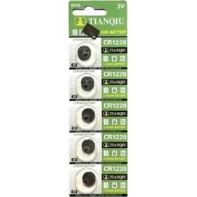 Resim Tianqiu CR1220 3V Lityum Pil 5'li 