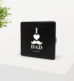 Resim Kişiye Özel Babamı Seviyorum Tasarımlı Siyah Metal Sigara Tabakas N11.1345 