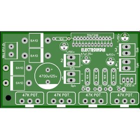 Resim 4X40 Watt 4 Kanal Amfi Ses Devre Kartı Yeşil 
