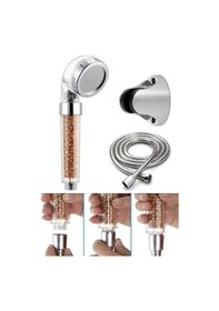 Resim Peak Star Filtreli Su Tasarruflu Boncuklu Duş Başlığı Seti Gümüş 