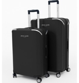 Resim Pierre Cardin Büyük Ve Orta Boy 2'li Set %100 Polipropilen Valiz Siyah 04pc7090 Siyah 