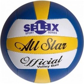 Resim Selex All Star No 5 Dikişli Voleybol Topu Mavi Sarı Mavi - Sarı 