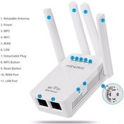 Resim Novahub 300mbps Kablosuz Ağ Genişletici - 4 Antenli Wifi Sinyal Yükseltici, Ofis/ev Kullanımı İçin 