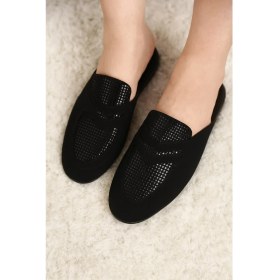 Resim Erkek Siyah Poli Taban Nubuk Baskılı Çeyizlik Ev Terliği Q3G7K0CK 