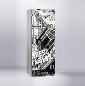 Resim Jasmin2020 Beyaz Paris Popart Buzdolabı Kaplama Etiketi Sticker 