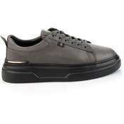 Resim Bambi Gri Hakiki Deri Erkek Sneaker E01811604443 