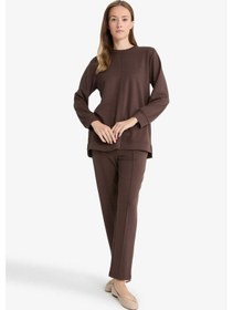 Resim Defacto Regular Fit Beli Lastikli Eşofman Altı E1954ax25aubn540 Kahve-bn540 