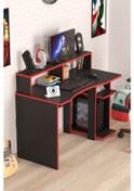 Resim Ada Oyuncu Masası Gamer Masası 120x60 Cm Siyah 
