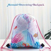 Resim Mermaid Drawstring Sırt Çantası - Canlı Polyester Macera Çantası, Renkli Balık Tuzlu Tasarım, Doğum Günleri ve Açık Hava Eğlencesi İçin İdeal, Doğum Günü Hediye Çantası | Denizkızı Temalı Sırt Çantası | Dayanıklı Drawstring Kapatma, Denizkızı Aksesuarları, Noel, Cadılar Bayramı 