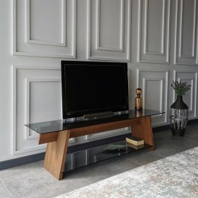 Resim Neostill - Ahşap Tv Sehpası Woodn Glass TV201 