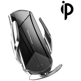Resim Wondernest Q2 15w Evrensel Döner Kızılötesi İndüksiyon Manyetik Araç Şarj + 8 Pin Telefon Tutucu 52858351 Gümüş 
