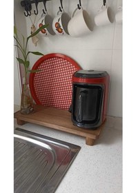 Resim Ahşap Kesme Tahtası - Ayaklı Sunumluk Ahşap 