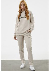 Resim Kanguru Cepli Dalgıç Kumaş Eşofman Takım - Taş 001 