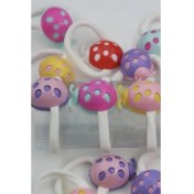 Resim Mena Rise Okavango Çocuk Renkli Uğurböceği 8'li Lastik Toka Seti, Toka Organizer, Kız Çocuk Toka 