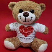 Resim Alifa Toptan Love Tişörtlü Peluş Ayıcık 