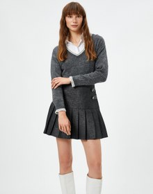 Resim Çift Katlı Görünümlü Triko Kazak 