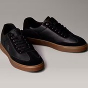 Resim Calvin Klein Kadın Karışık Materyalli Kontrast Tabanlı Sneaker - Siyah 