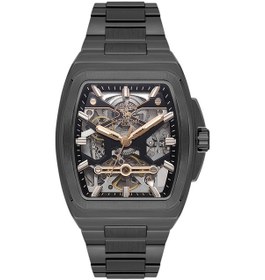 Resim Santa Barbara Polo Racquet Club Sb.1.10630-4 Otomatik Mekanizmalı Kare Kadranlı Çelik Kordon Çelik Kasa 5 Atm Suya Dayanıklı Siyah Renk Erkek Kol Saati Siyah 