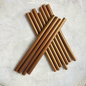 Resim BRONZ ALTIN METAL İNCİ RENKLI SICAK ERİYEN ATEŞ BOYA YAPIŞTIRICI MÜREKKEP ÇUBUĞU 7mm NOKTA DAMGA ZARF MÜHÜR ÖRNEĞİ MÜREKKEP LEVHASI 