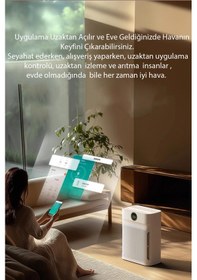 Resim Akıllı Hava Temizleme Cihazı Hepa Karbon Hava Filtresi Duman-hayvan-polen-toz Kötü Koku Beyaz 