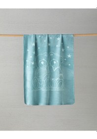 Resim English Home Glowing Bears Pamuklu Bebe Battaniye 100x120 Cm Seledon Seledon Çok Renkli 