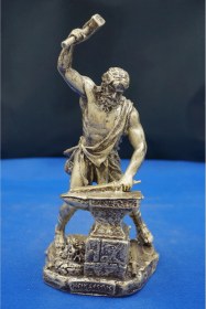 Resim Hephaestus Ateş Tanrısı Heykel Biblo Mitolojik Heykel Özel Tasarım 22 Cm Ev Dekor Aksesuar 