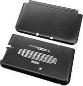 Resim Maitlan Siyah Renk 3DSXL Ekstra Konut Case A/E Yüz Kabuk Değiştirme, Eski 3DS XL/LL 3DSLL Büyük El Konsolları, Yeni ABD Edition Üst Faceplate/Alt Arka Pil Kapağı Plakaları 2 ADET Set 