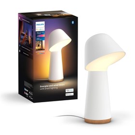 Resim Philips Hue Twilight Akıllı Uyku ve Uyanma Lambası, Beyaz ve Renkli Işık, Alexa, Apple Home ve Google Assistant Uyumlu, Beyaz 