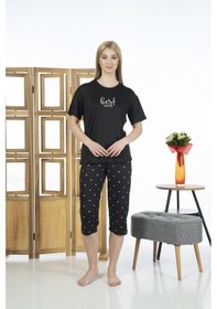 Resim Estiva 24063 Kadın Kısa Kollu Kapri Pijama Takım 001 