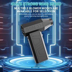 Resim Kompresli Hava Toz Alma Aleti, Elektronik, Arabalar, Klavyeler Temizliği için 4000mh Elektrikli Kablosuz Hava Üfleyici - 90000 RPM Yüksek Güçlü, Şarj Edilebilir ve Taşınabilir Toz Üfleyici ile 2 Nozul 