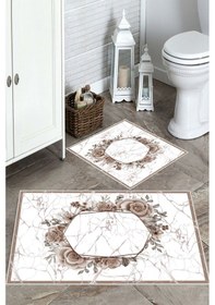 Resim Multi Kaymaz Taban Tasarım Banyo Paspas Mn-169 çok renkli 