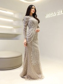 Resim Couture Zera Tesettür Abiye - Vizon / 52 