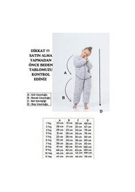 Resim Cantoy Kız Erkek Çocuk Kalın Elyaf Dolgulu Premium Kalite 2.5 Tog Desenli Uyku Tulumu Açık Gri 