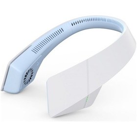 Resim Taşınabilir Askıklı Boyun Fanı 2400mah Şarj Edilebilir 3 Hızlı 7615 Mavi 