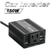 Resim Sunshine022 Siyah Hm-150w Mini Araç Inverterı 150w Usb Portlu Ac Çıkışlı Seyahat Ofis 