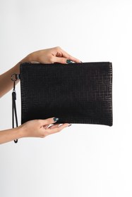 Resim Capone Outfitters Saten Labirent Desenli Paris Kadın Clutch Çanta 