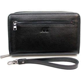 Resim Çanta Sepetim Hakiki Deri Siyah Telefon Bölmeli El Çantası 