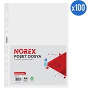 Resim Norex Poşet Dosya Ul100x 100 lü A4 