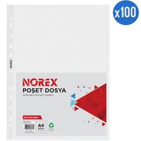 Resim Norex Poşet Dosya Ul100x 100 lü A4 