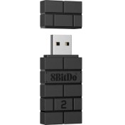 Resim Mena Rise 8bitdo Kablosuz USB Adaptörü 2, Xbox Series, Joycons, Switch Pro, Ps5, Ps4, Ps4 Pro, Ps3 On Switch Için Bluetooth Anahtar Denetleyicileri Adaptörü, Pc,, Raspberry Pi, Retrofreak (Siyah) 