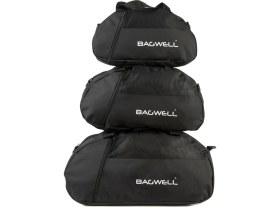 Resim Bagwell 3'lü Set Spor ve Seyahat Çantaları Pamuk Polyester Malzemeden Siyah Renkli Kullanışlı 