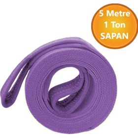 Resim Vinç Sapan Polyester Spanzet 1 Ton 5 Metre Lila Sağlam Yük Kaldırma Taşıma Indirme Caraskal Halat 