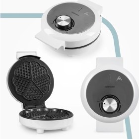 Resim Goldmaster Creme 1000W Taşmayı Önleyen Derin Plakalı Aşırı Isınmaya Dayanıklı Waffle Makinesi Beyaz 