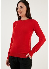 Resim Fashion Friends Bayan Kazak 24k0777k1 Kırmızı Kırmızı 