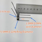 Resim 10 adet Yay Çeliği V-Şekilli Spiral Torsiyon Yayları, 65Mn Çelik Tel Çapı 1.0mm, 5.5mm Halka Çapı, 60/90/120/180 Derece Açılı, Ev Tamiri & DIY Projeleri için 