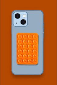 Resim Genel Markalar Telefon tutucu Silikon Vantuz Vakum Akrobat Turuncu Belirtilmemiş Vantuzlu Silikon 