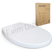 Resim AQUA BAGNO Smile Yavaş Kapanan Klozet Kapağı Duroplast 
