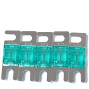 Resim Sones A0301 Yeşil 5 Parça Araç Ses Afs Mini Anl 30a Sigorta Nickli Kaplama 